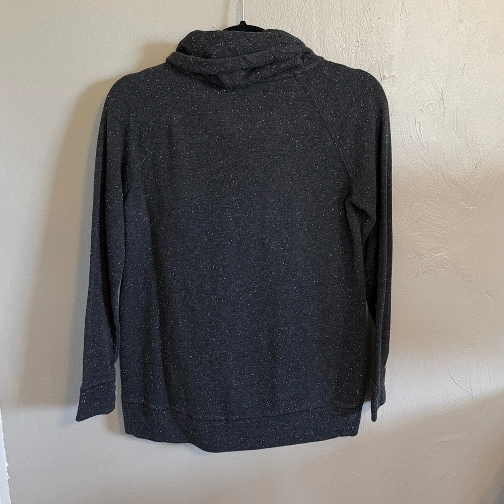 LOU & GREY speckled grey pull over cowl neck top
